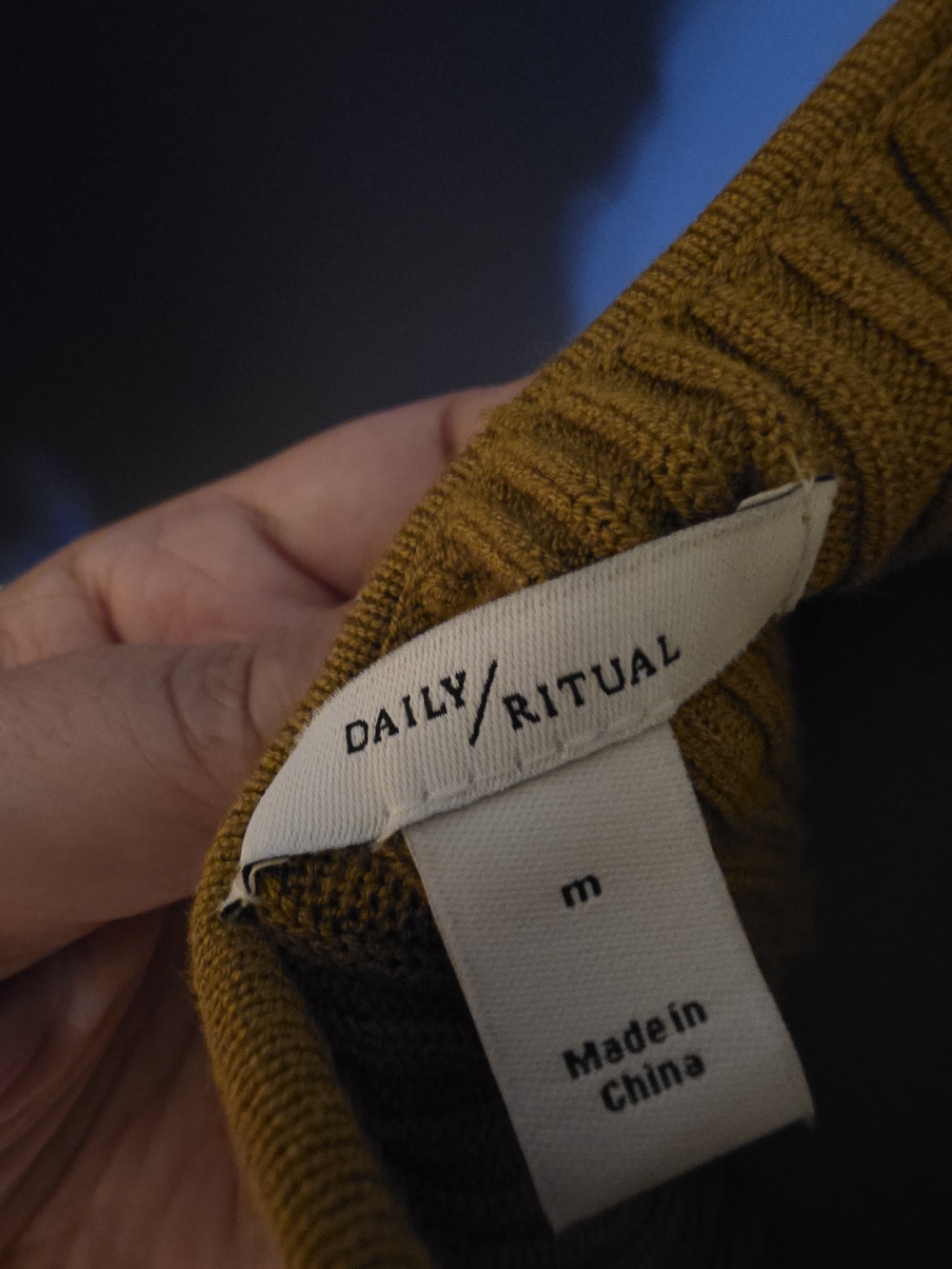 Daily Ritual Mustard Ribbed Maxi Dress - Picture 2 of 3